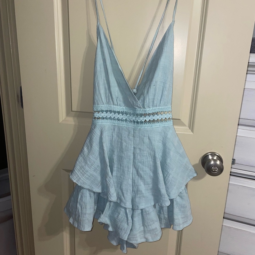 selfie leslie blue romper